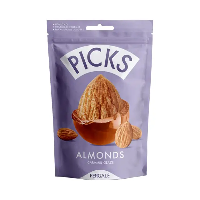 Pergale-dragee-Almonds Caramel-Glaze دراژه پرگاله بادام کاراملی