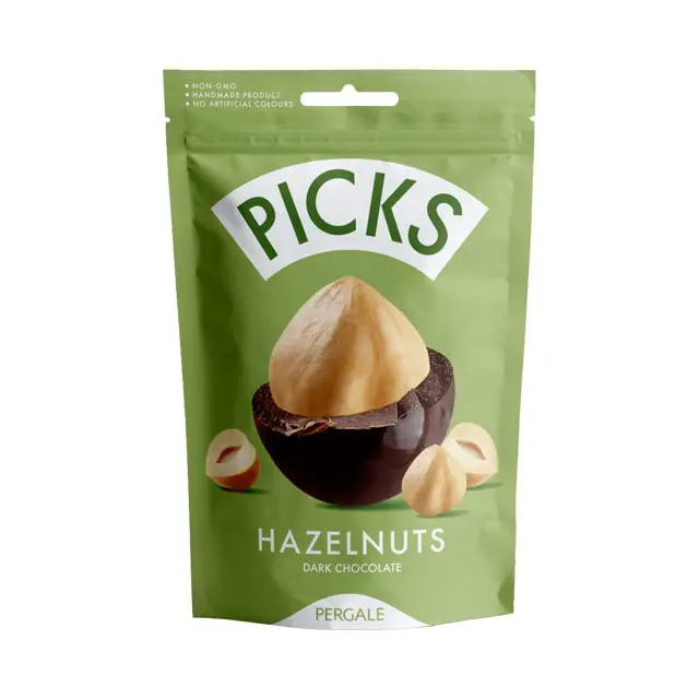 Pergale-dragee-Hazelnuts-Dark-Chocolate دراژه پرگاله فندق با شکلات تلخ