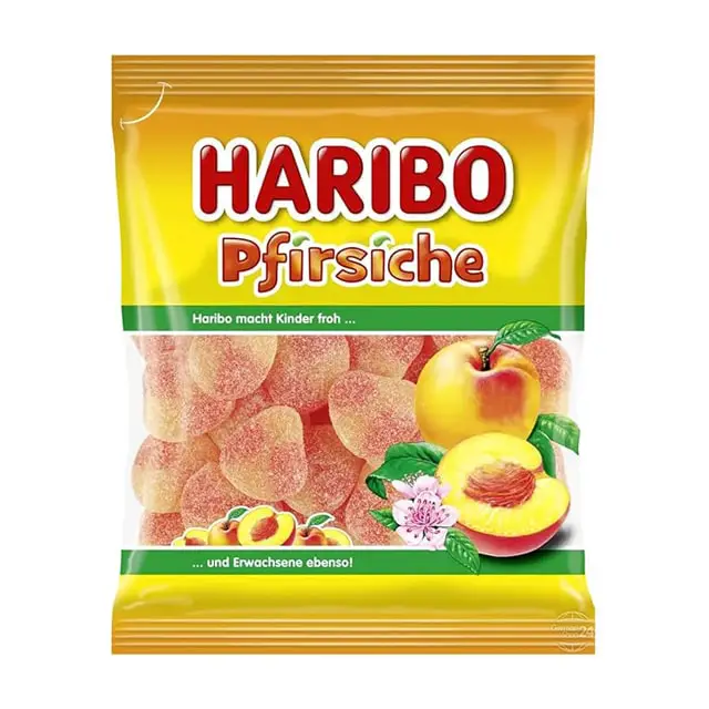 Haribo-Pfirsiche-Peach-Gummy-Candy-175g پاستیل هاریبو Peaches - Image 1