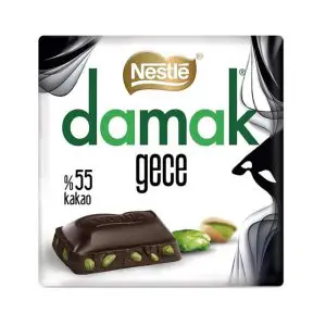 شکلات تلخ 55 درصد با مغز پسته داماک نستله 60 گرم