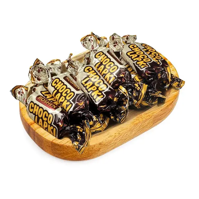 choco-lapki-roshen-chocolate-toffee-with-peanuts شکلات چوکو لاپکی روشن