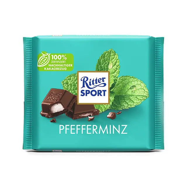 ritter-sport-pfefferminz شکلات ریتر اسپورت نعنایی