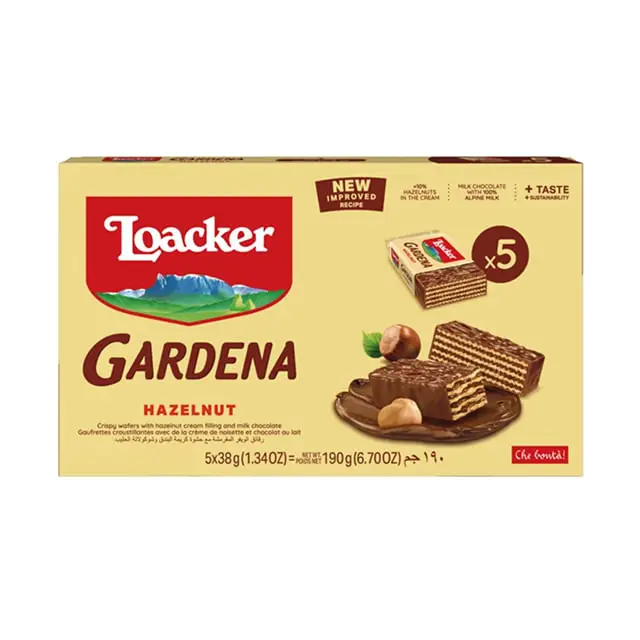 Loacker Gardena Hazelnut 190gr-min ویفر گاردنا فندقی لواکر - Image 1
