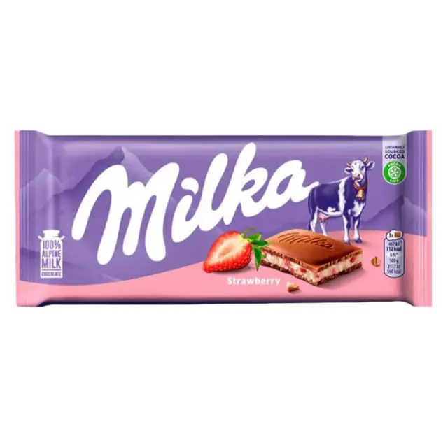 شکلات میلکا Strawberry وزن 100گرم - Image 1