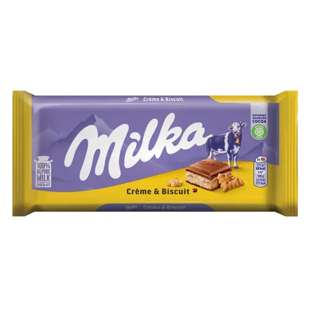 شکلات میلکا Creme & Biscuit وزن 100گرم - Image 1