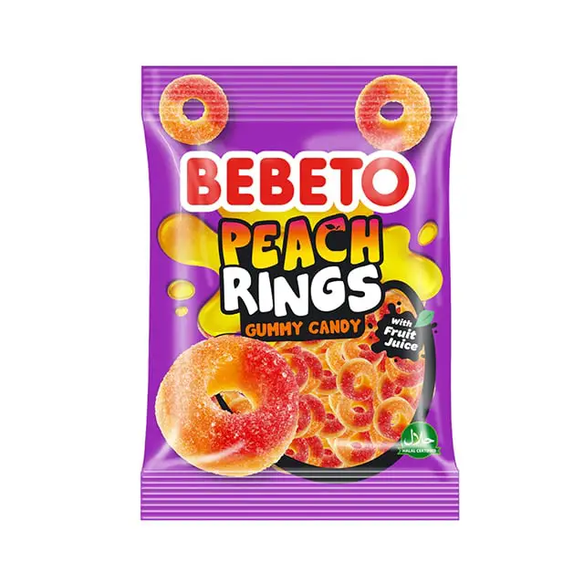 bebeto peach rings پاستیل ببتو Peach Rings - Image 1