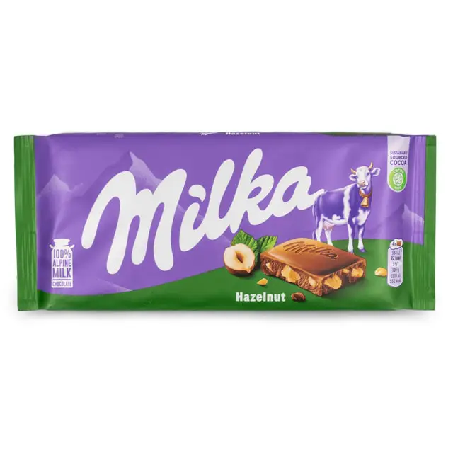 شکلات میلکا Hazelnut وزن 100گرم - Image 1