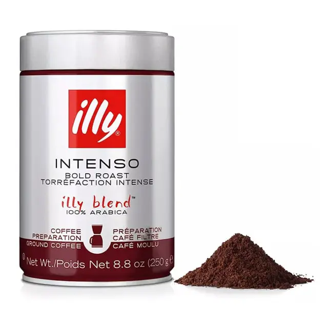 illy-ground-coffee-intenso cafe-filtre پودر قهوه ایلی فیلتری اینتسنو