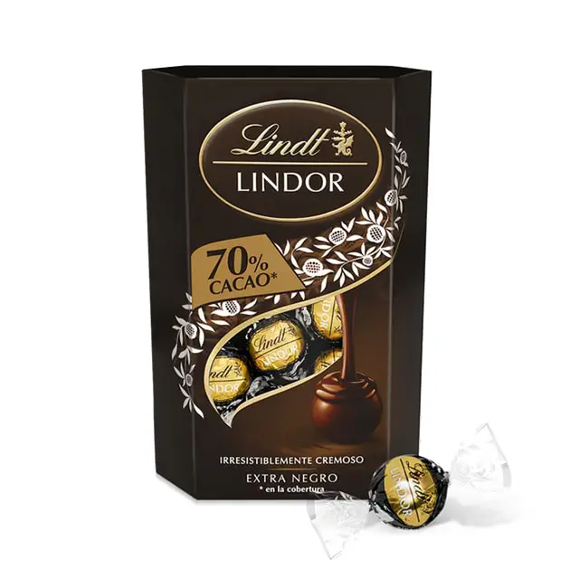 lindt-lindor-cacao-70 شکلات هدیه کاکائویی 70% لینت لیندور - Image 1