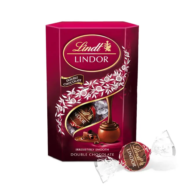 lindt-lindor-double-chocolate شکلات هدیه دبل شکلات لینت لیندور
